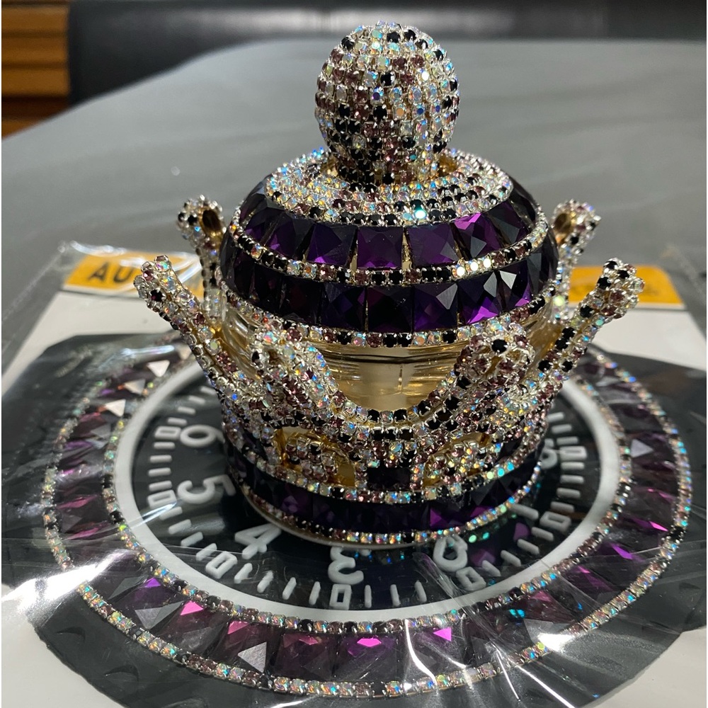 Crystal Crown Air Freshener PURPLE with matching non slip sticky mat